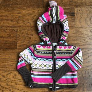 Nevada Multi-coloured zip up hoodie sweater